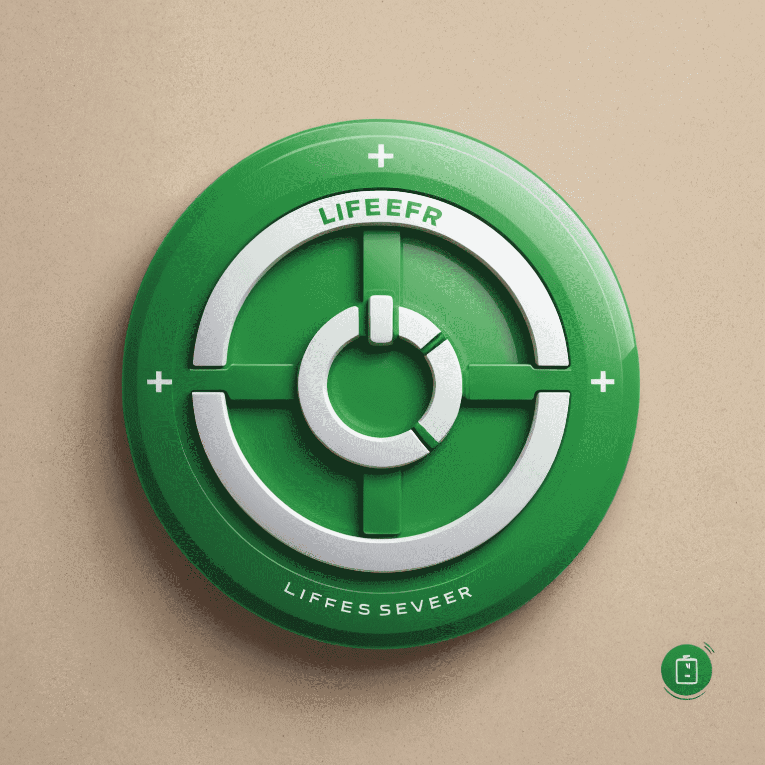 LifeSaver logo - A modern, sleek design featuring a stylized mobile phone with a green battery icon