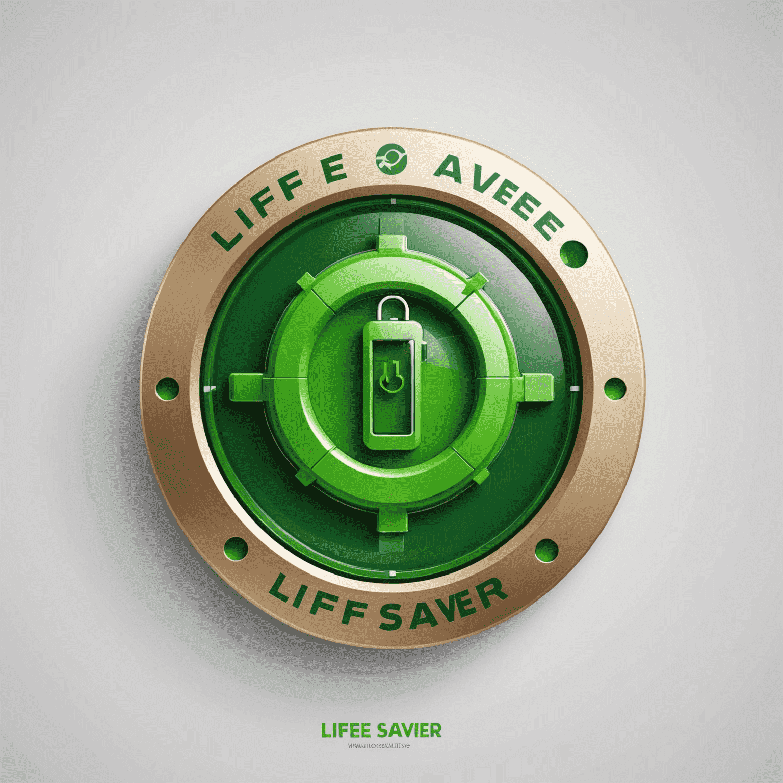 LifeSaver logo - A modern, sleek design featuring a stylized mobile phone with a green battery icon